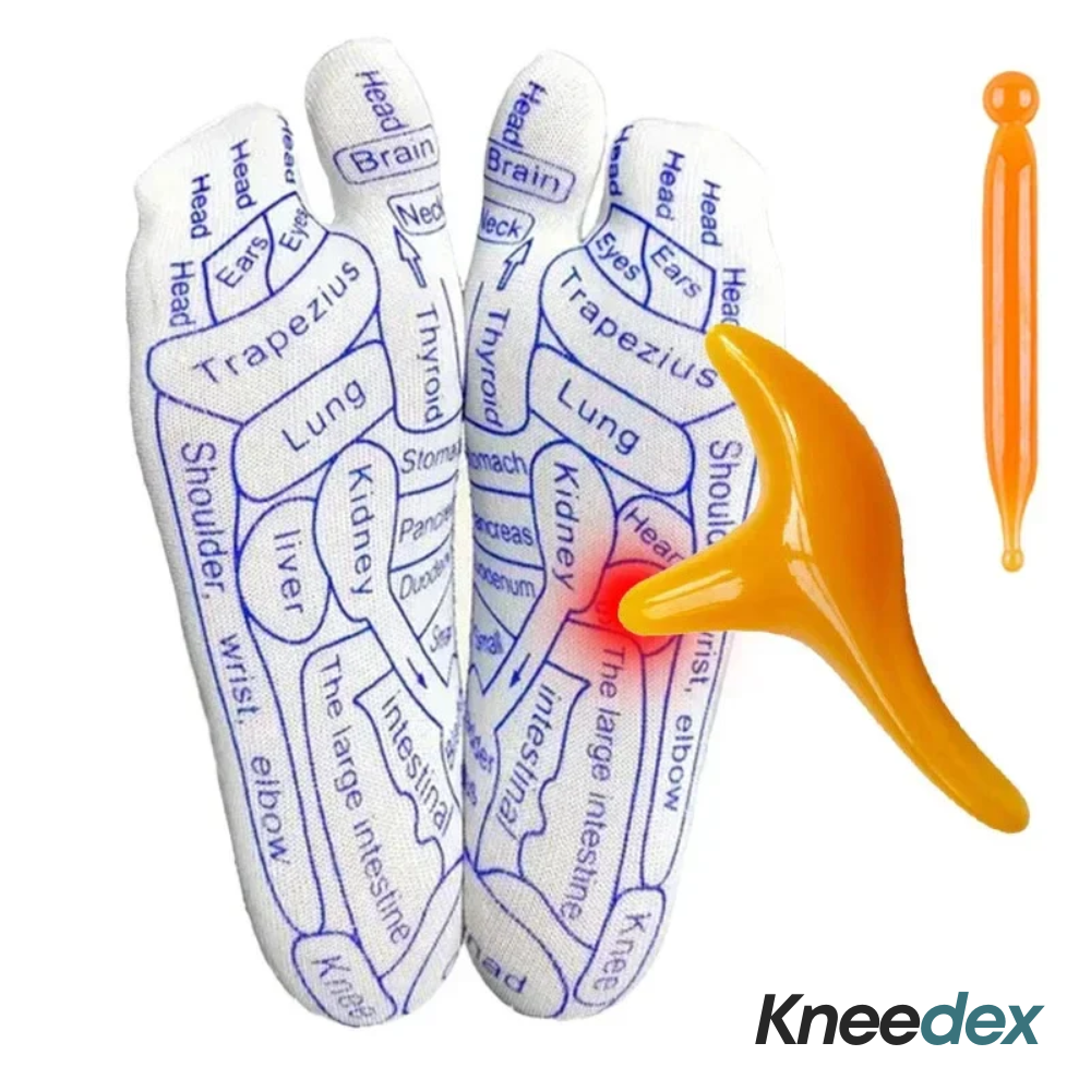 Kneedex™ Reflexology Socks + 2 FREE Tools!