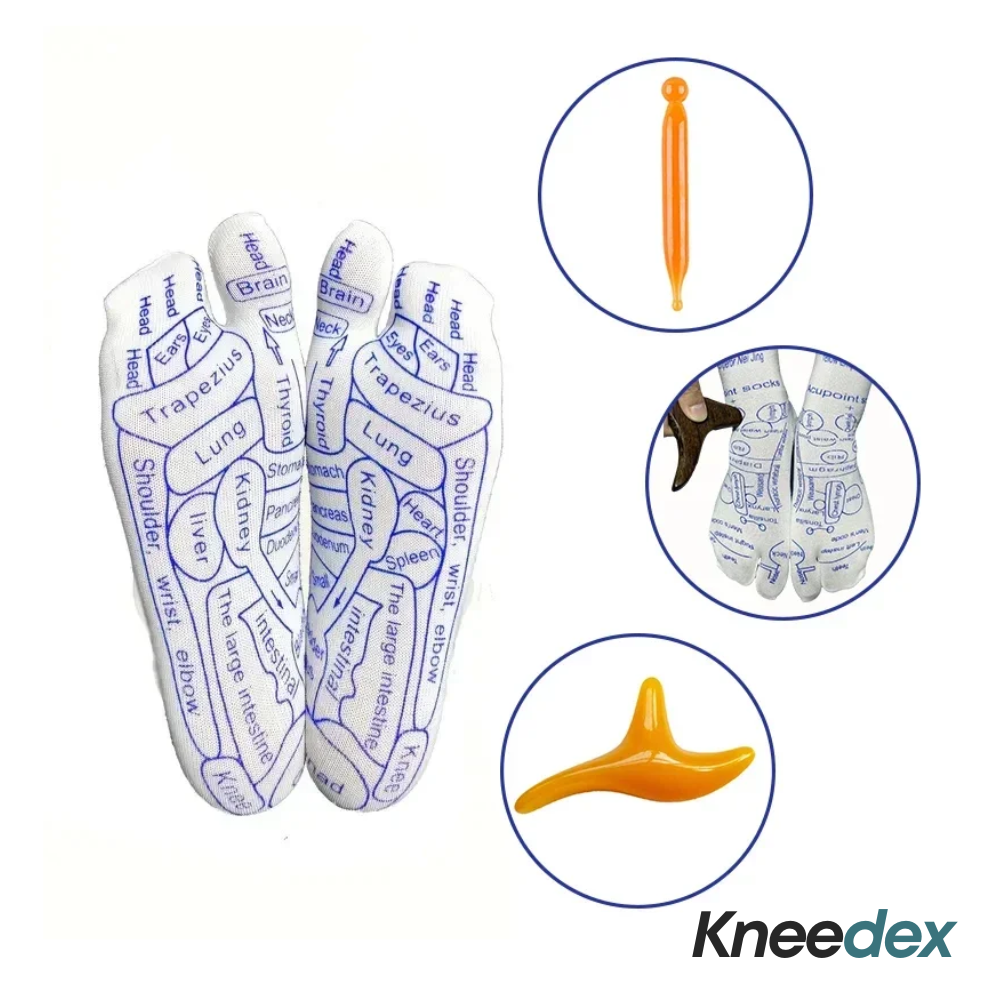 Kneedex™ Reflexology Socks + 2 FREE Tools!